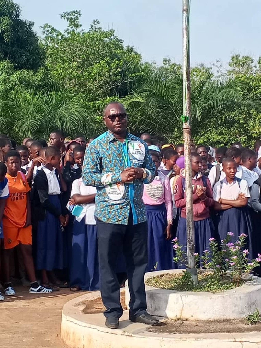 Au lyc&eacute;e moderne de Goumere, compassion du DRRNAET apr&egrave;s le drame survenu hier.