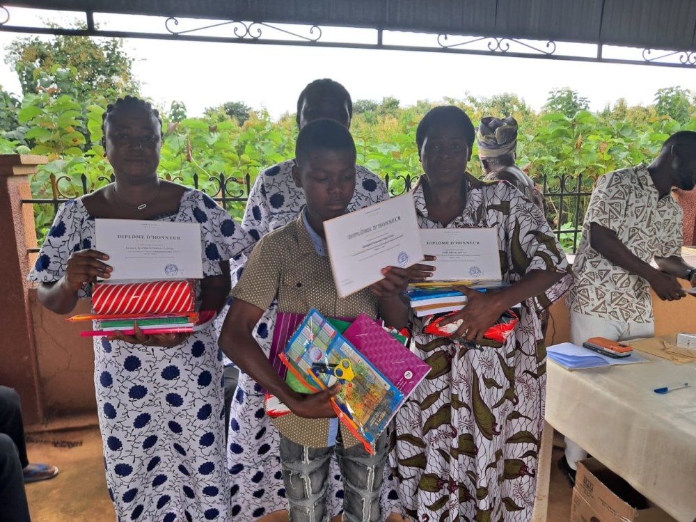 Quelques membres de la famille Pokou de Kouassibl&eacute;kro, dans la commune de Bouak&eacute;