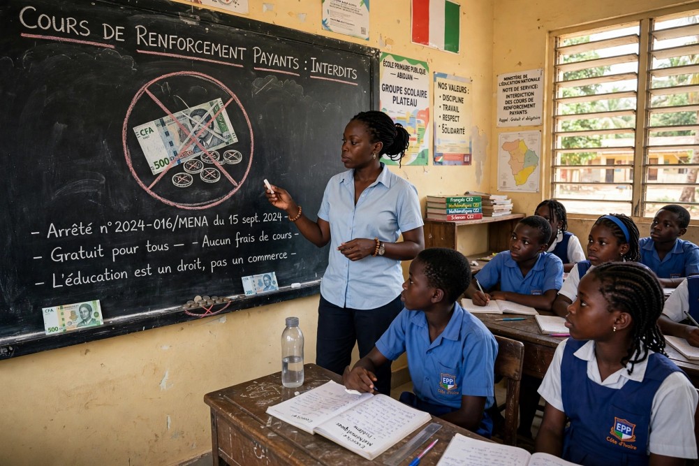 "Cours de renforcement payants : INTERDITS" - Le Minist&egrave;re rappelle que l'&eacute;ducation est un droit, pas un commerce.